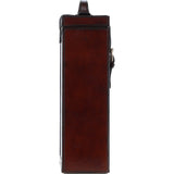Ashwood's Genuine Leather Double Bottle Case with Buckles Closure Chestnut: LF-126