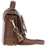 Ashwood Leather & Harris Tweed® Cloth Mini Satchel Bag with Twist Lock Tan/Mcload: TW-32-02-TM