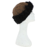 Ladies Vintage Curly Luxury Sheepskin  Hat Whisky/ Black: CURL HAT