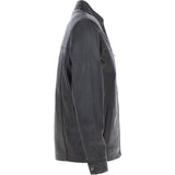 Ashwood Men’s Casual Real Leather Jacket with Mandarin Collar and Hidden Zip Brown: AWM-COOPER