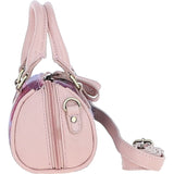 Ashwood Leather & Harris Tweed® Cloth X-Small Barrel Bag Baby-Pink/Pink: TW-60-15-BP
