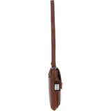 Ashwood Leather & Harris Tweed® Cloth Twist Lock Crossbody Bag Tan/Green/Red: TW-31-08-TR
