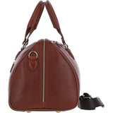 Luxury Leather Duffle Bag with Detachable Strap Tan: pl-47