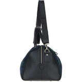 Ashwood Leather & Harris Tweed® Cloth Large Holdall Black/Watch: TW-47-03-BW