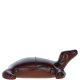 Handcrafted Leather Turtle Decorative Ornament Chestnut: lf-177