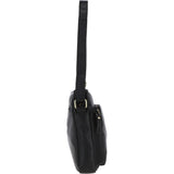 Michigan Leather Body Bag Black: M-56