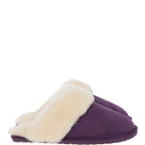 Women's Classic  Suede Sheepskin Slippers Purple: FEN-LADIES SLIPPERS