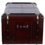 Luxury Real Leather Coffee Table Chestnut :lf-148