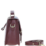 Ashwood Leather & Harris Tweed® Cloth Satchel Bag Wine/Mcload: TW-68-17-WM