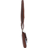 Ashwood Leather & Harris Tweed® Cloth elegance Crossbody Bag Tan/LT Blue: TW-20-05-TB