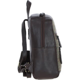 Authentic Ashwood Leather & Harris Tweed® Cloth Backpack Brown/Green: TW-28-09-BG