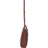 Stylish Ashwood Leather Shopper Bag with Crossbody Strap Tan: GV-64037
