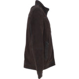 Ashwood Men’s Real Leather Jacket with Mandarin Collar and Zip DK Brown: NEW COOPER