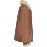 Mens Sheepskin Flying Jacket Whiskey/Cream: KE 007E