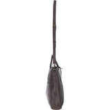Stylish Ashwood Leather Shopper Bag with Crossbody Strap Brown: GV-64037