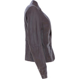 Ashwood Leather Women's Two Button Raw-Edge Blazer Brown: AWL-RE Blazer