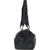 Ashwood Leather & Harris Tweed® Cloth Doctor Holdall Black/Green/Red: TW-42-07-BR