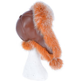 Toscana Pom Pom Sheepskin Trapper Hat Tan: 103 F