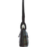 Versatile Ashwood Leather & Harris Tweed® Cloth Shoulder Bag Brown/Mcload: TW-22-01-BM