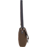Fenland Canvas & Leather Crossbody Bag Brandy/green: FEN-753