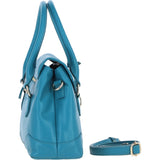 Premium Leather Shoulder Bag with Detachable Crossbody Strap Turquise: Y-56