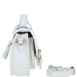 Stylish Ashwood Leather Medium Satchel Bag White: Y-62