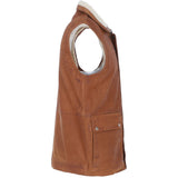 Ashwood Men's Leather Waistcoat Tan Snuff: LUCK