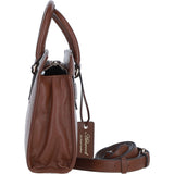 Ashwood Leather Handbag with Detachable Crossbody Strap 2 Tone Tan: 64747