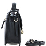 Compact Ashwood Handbag with Detachable Crossbody Strap Black: Y-54