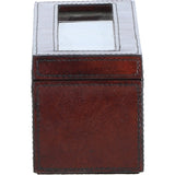 Ashwood Leather's Premium Triple Watch Case with See-Through Lid Chestnut: LF-105