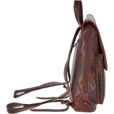 Medium Leather Zip Around Vintage Backpack Tan : Fred