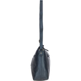 Ashwood Ladies Leather Shoulder Bag Navy: AJ1