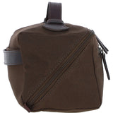 Fenland Canvas & Leather Wash Bag Brandy/green: FEN-759