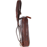 Vintage Leather Single Strap Sling Bag Tan : Perry