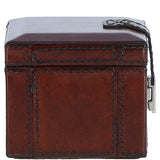 Ashwood Luxury Leather Single Watch and Bracelet Box with Velvet Interior Chestnut: LF-118