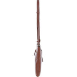 Ashwood Curve  Zip Top Leather Cross Body Bag 2 Tone Tan: 64640/curve