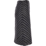 Women's Long 23.5 Inch Leather Skirt Black : Lycra Skirt