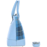 Ashwood Leather & Harris Tweed® Cloth Large Grab Bag Baby-blue/Blue: TW-64-19-BB