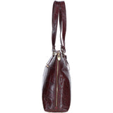 Women’s Large Croc Finish Leather Bag Bordo/croc: 22-064/R