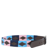 Ashwood Leather Multicolored Handmade Belt Pink: POF-21