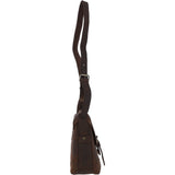 Small Vintage Leather Messenger Bag Brown: Miro