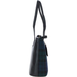 Ashwood Leather & Harris Tweed® Cloth Genuine Leather Shoulder Bag Black/Watch: TW-23-03-BW