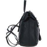 Trendsetting Women's Leather Backpack - Chic & Versatile Black: 61753