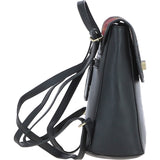 Ashwood Leather & Harris Tweed® Cloth Compact Backpack Black/Green/Red: TW-65-07-BR