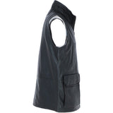 Ashwood Men's Leather Waistcoat | Classic Zip-Up Body Warmer Black: LUMS