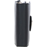 Ashwood Leather RFID Secure Wallet/Purse with Zip and Stud Closure Black: X-30