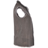Toscana Suede Leather Gilet Grey : Kachina