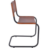 Vintage Leather Chair Black/ Tan: METAL CHAIR