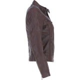 Leather Biker Jacket Bordeaux: G 2131