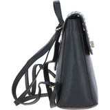 Ashwood Leather & Harris Tweed® Cloth Compact Backpack Black/White: TW-65-12-BW